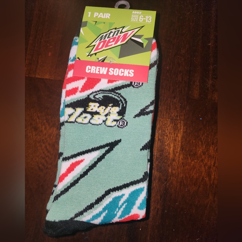Mountain Dew baja blast socks